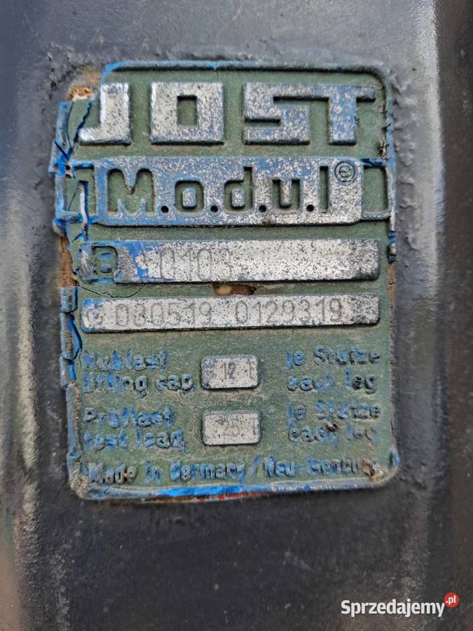 JOST B 0103 ŁAPA PODPORY NACZEPY KOMPLET NOGI sprzedam