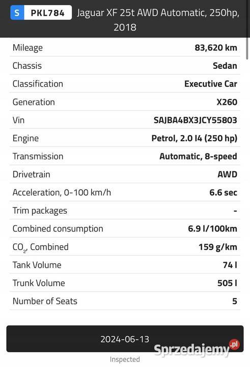 SILNIK Land Rover Velar L560 20 T TURBO 250