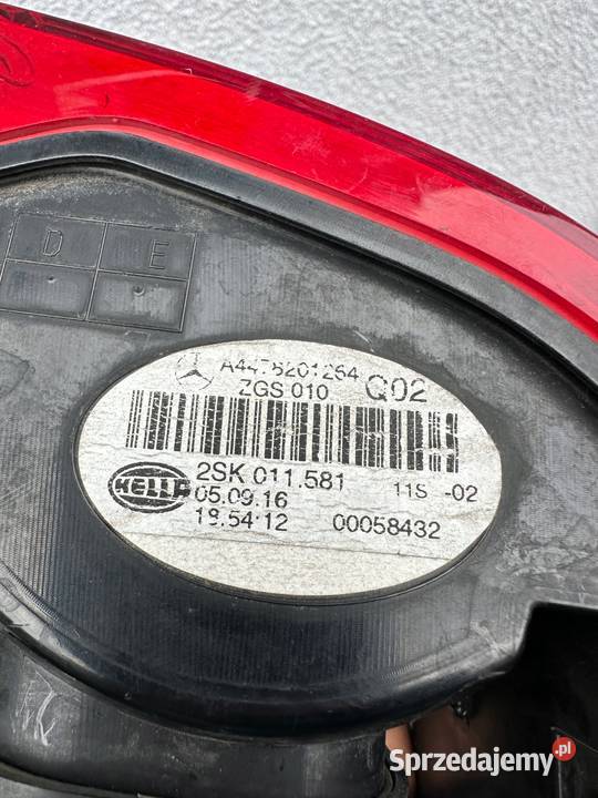 LAMPA TYLNA LEWA PRAWA MERCEDES VITO VIANO W447 dolnośląskie Mirsk
