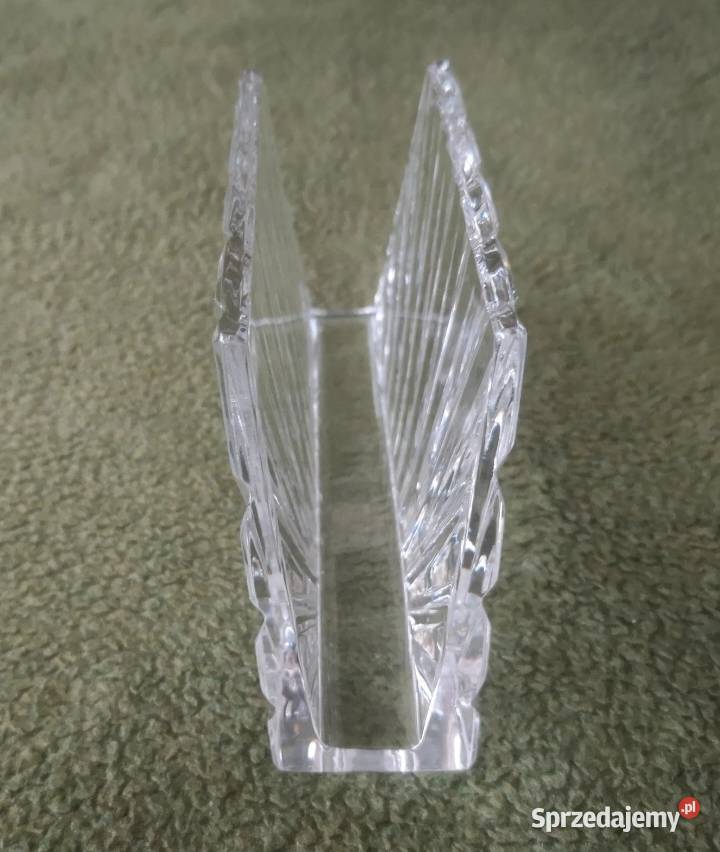 Masywny serwetnik kryształowy American Cut śląskie Katowice