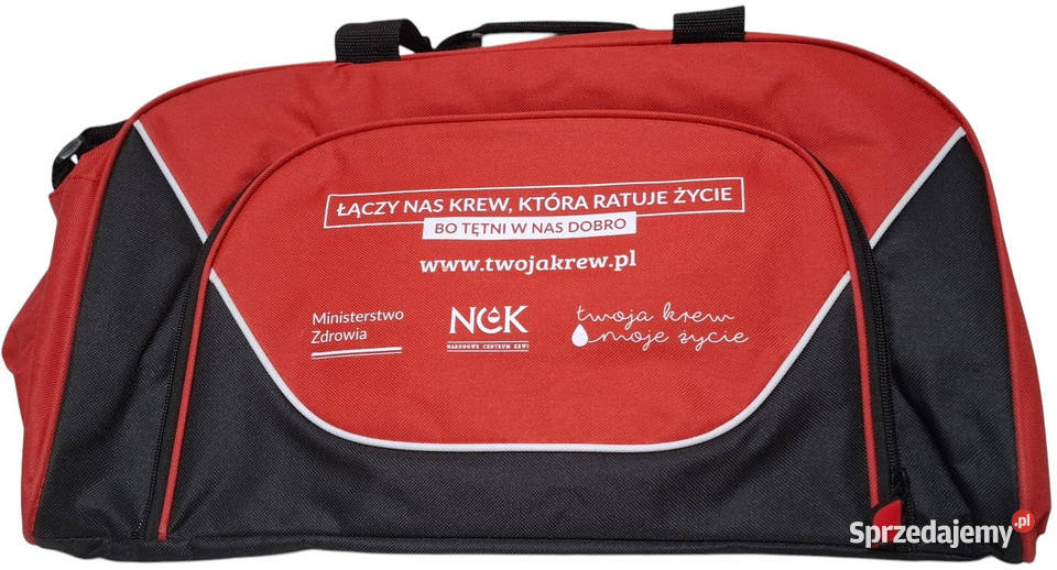 Torba sportowa czerwonoczarna 22x27x45 27cm śląskie Czeladź