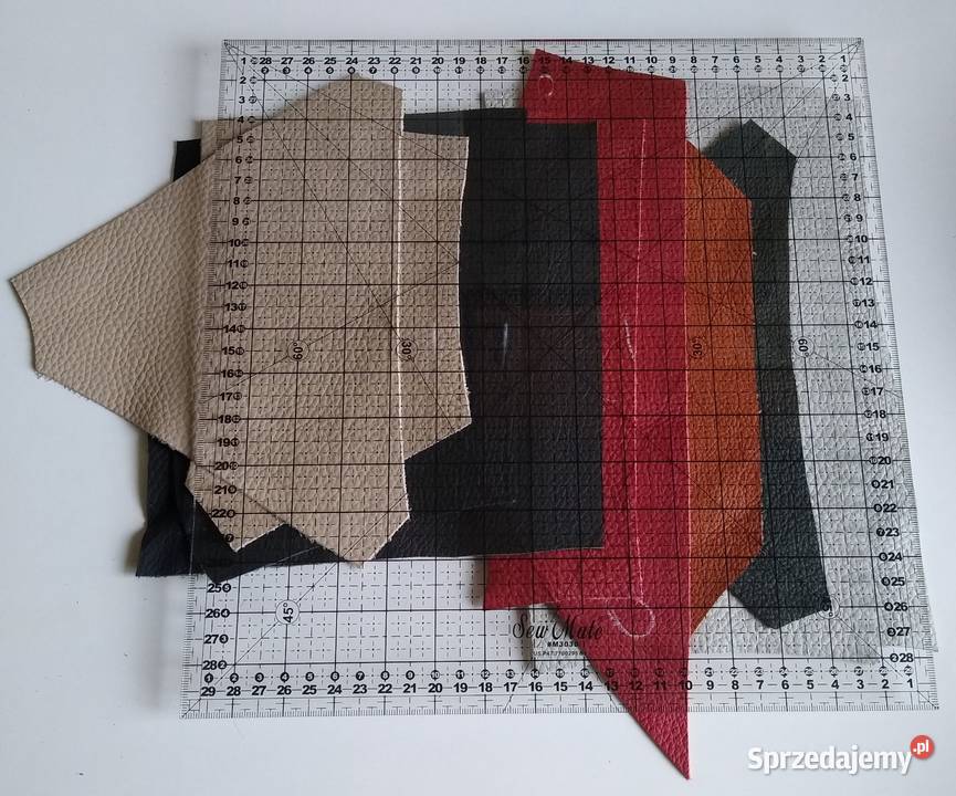 Skóra Licowa Włoska średnie kawałki 6 kolorów Gdańsk