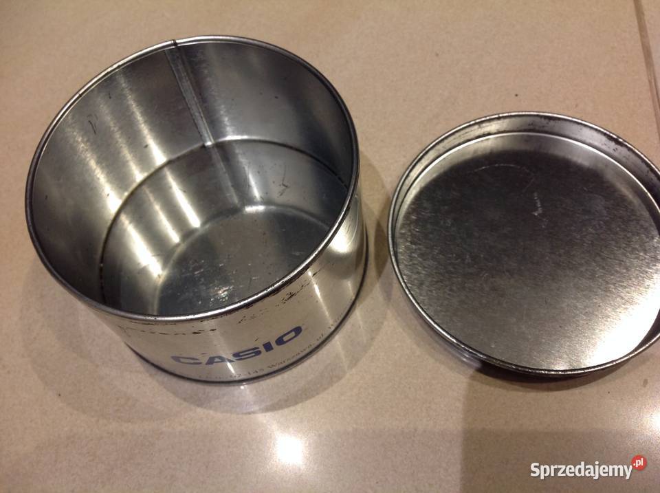 Stare Pudełko Metalowe CASIO Sygnowane Nowa Sól