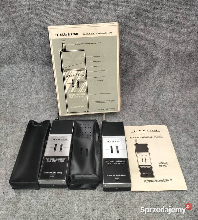 CBradia krótkofalówki HERTON TR1007 komplet 2 wielkopolskie Leszno sprzedam