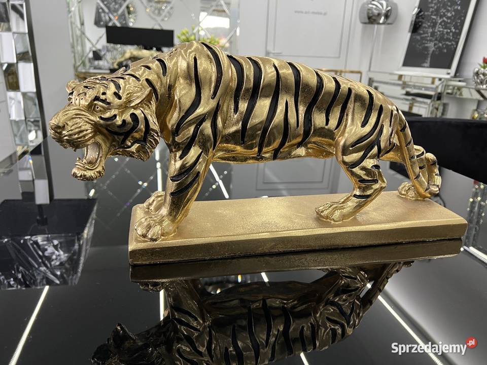 Figura złota tygrys Art 45x19x12