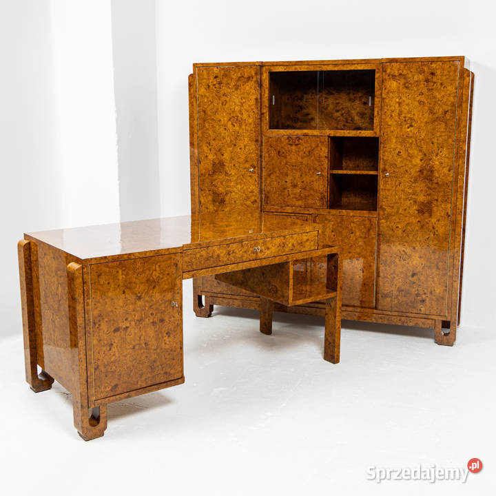 Gabinet Art Deco Biurko Biblioteka Designe Wiąz