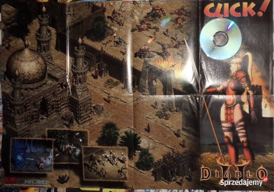 2 plakaty Diablo 2 II Blizard Cd projekt 2000 Komputerowe PC Rzeszów