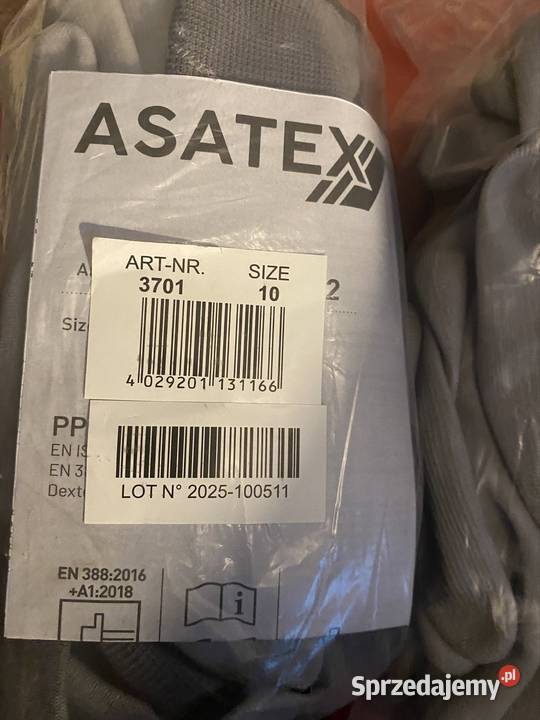 Rękawice robocze ASATEX 3701 rozmiar 10 nowe z Częstochowa