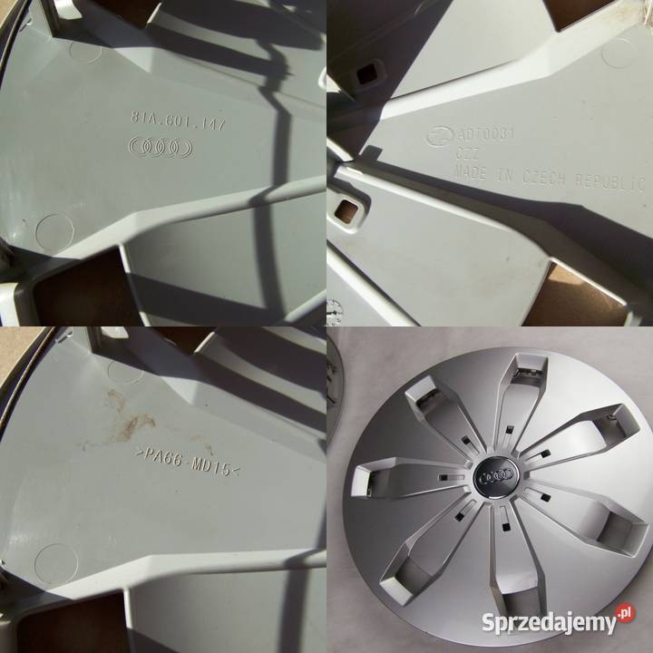 81A601147 Kołpaki kół stalowych 16 oryginał Audi Dobiegniew