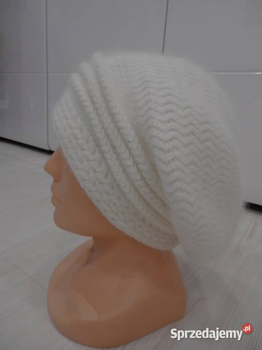 Czapka Wełniana 100 Wełna Slouchy Beanie Kolor Nakrycia głowy Łomża sprzedam