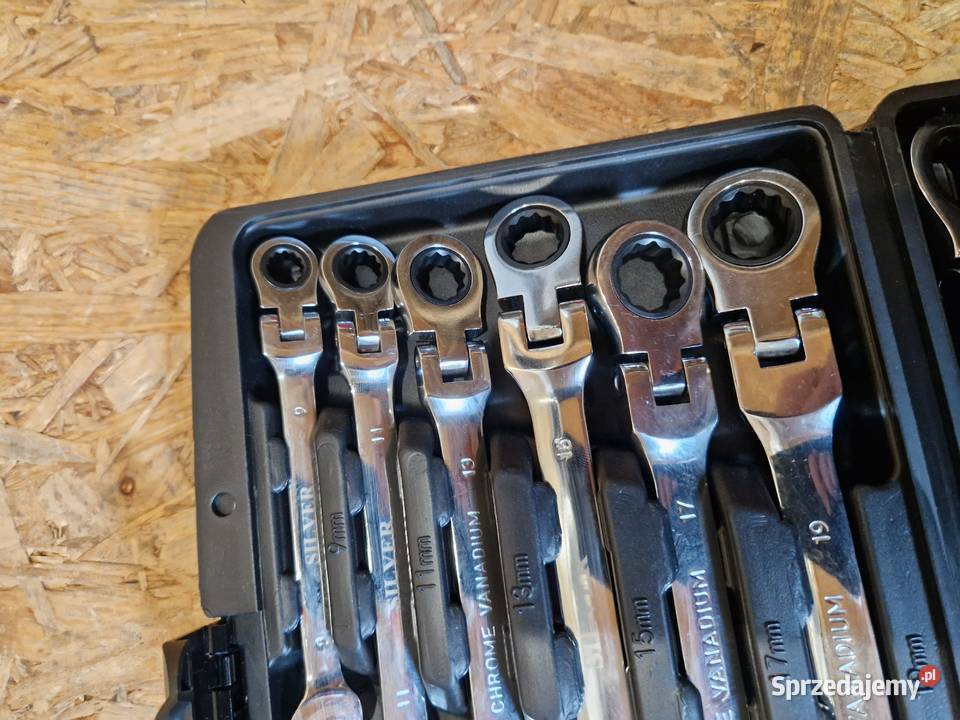 KLUCZE PŁASKIE OCZKOWE Z GRZECHOTKĄ KUTE CrV Głogowa sprzedam