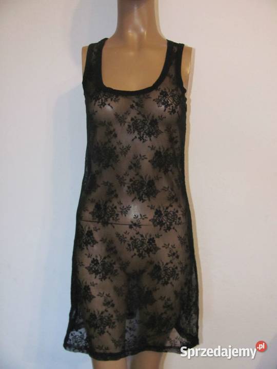 tunika siateczka koronka Vero Moda rL czarna Bluzki i koszule Bluzki i koszule Zamość