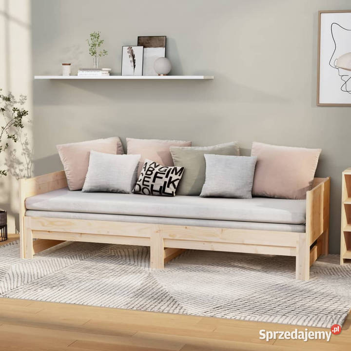Łóżko rozsuwane lite drewno sosnowe 2x90x190 21cm Warszawa