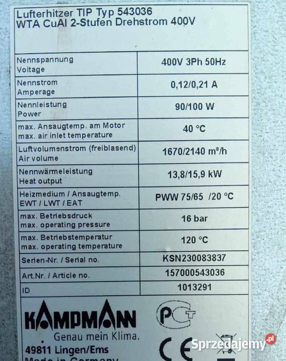 UWAGA Nagrzewnica ogrzewanie warsztat lakiernia Płock
