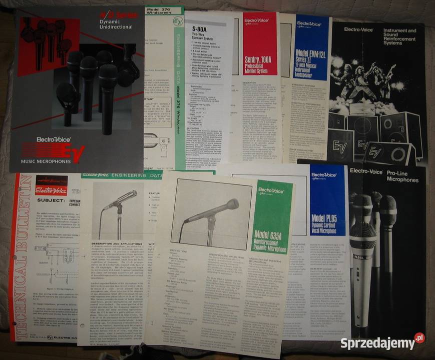 ElectroVoice brochures catalogs lot katalogi pomorskie Kępice