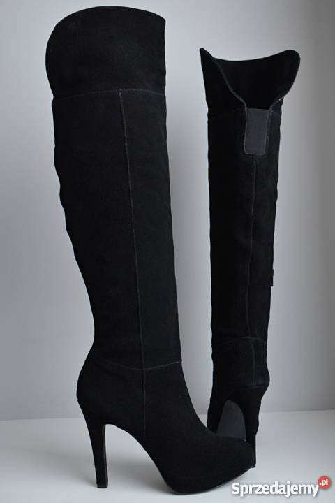 MUSZKIETERKI szpilki Jessica Simpson SUPER ZAMSZ czarny Białystok sprzedam