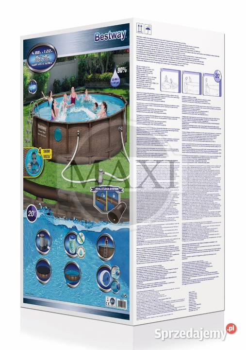 Basen Ogrodowy RATAN z Oknami 488x122 BESTWAY Michałowice sprzedam