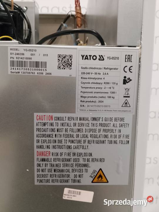 Szafa chłodnicza 2drzwiowa Yato YG05210 1300l Wrocław