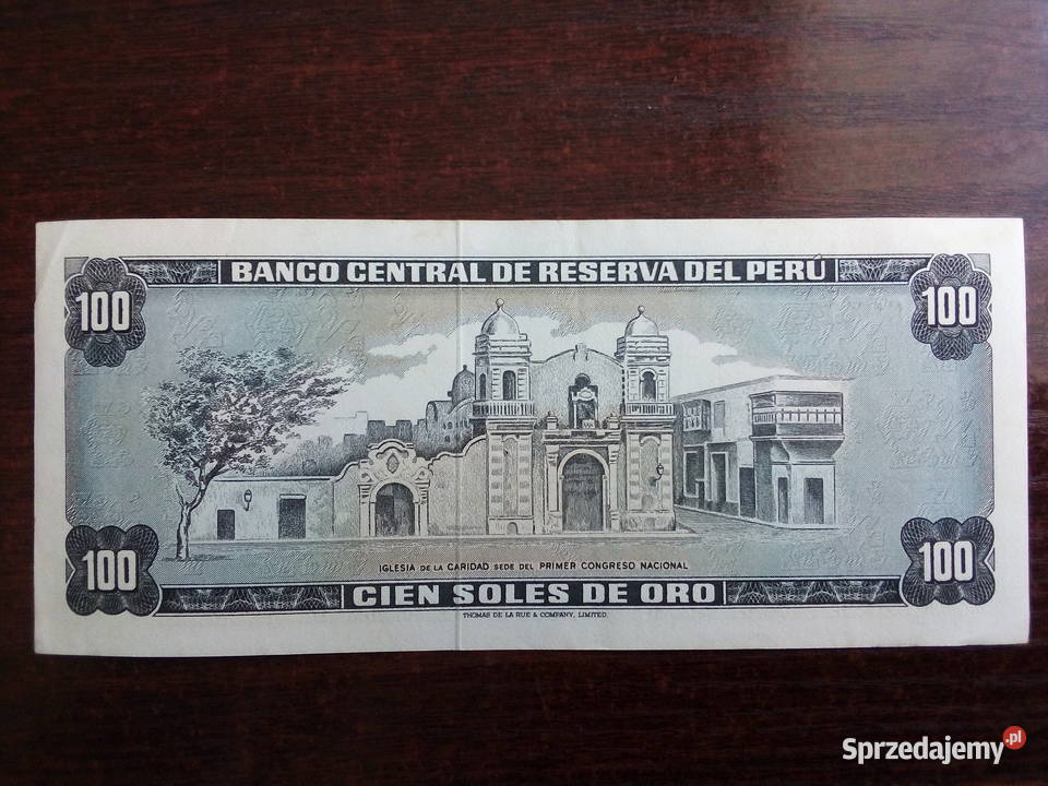Banknot 100 soles Peru Płońsk