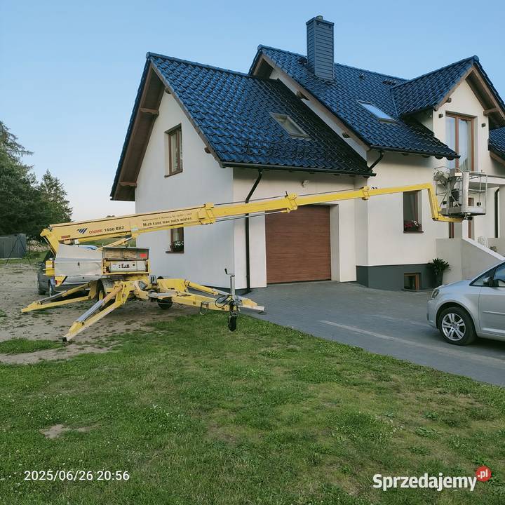 Omme 1650 ebz podnośnik zwyżka przyczepa Rok produkcji 1999 Dźwigi, podnośniki Mirachowo