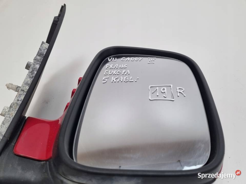 LUSTERKO VW Caddy III PRAWE PASAŻERA 5 Pin kabli