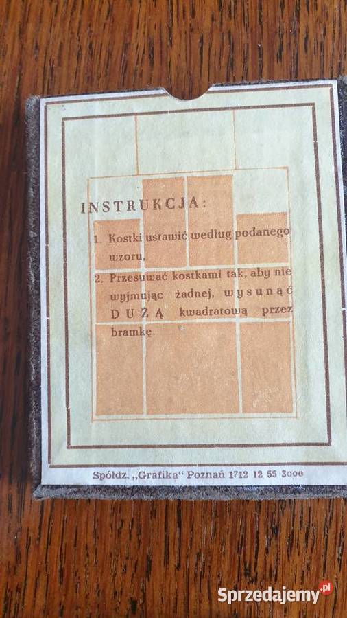 Miniaturowa gra układanka z kostek PRL Poznań sprzedam