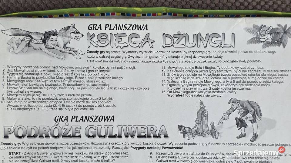 2 gry planszowe Podróże Guliwera i Księga Wiek od 3 Kraków