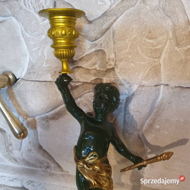 Podstawa do lampy naftowej świecznik z brązu dolnośląskie Wrocław