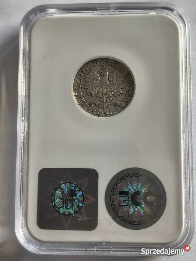2 złote 1936 żaglowiec grading AU50 srebro Szczecin sprzedam