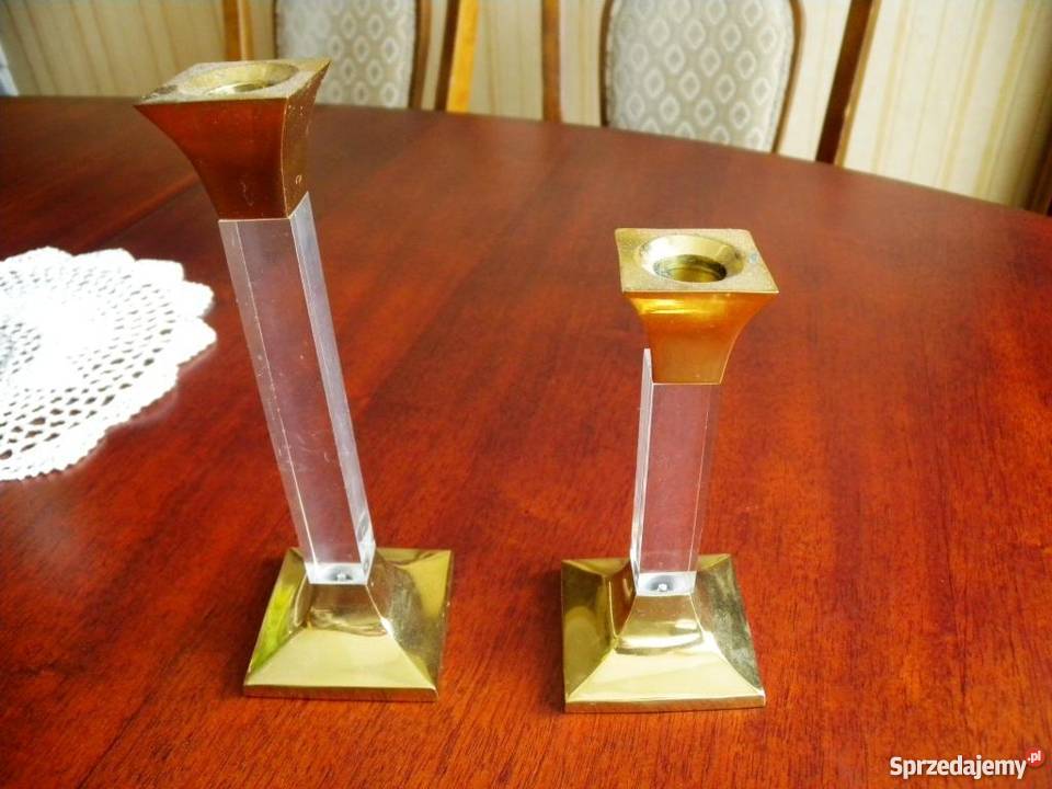 ŚWIECZNIKI SZKLANE komplet 2 sztuki śląskie Katowice