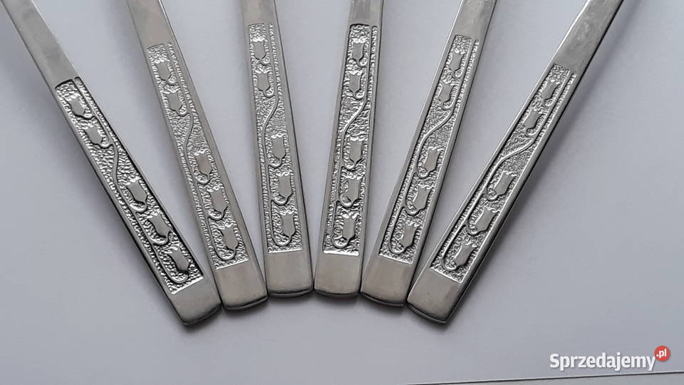 Łyżki obiadowe 3 KONWALIE Gerlach sztućce PRL Dąbrowa Górnicza