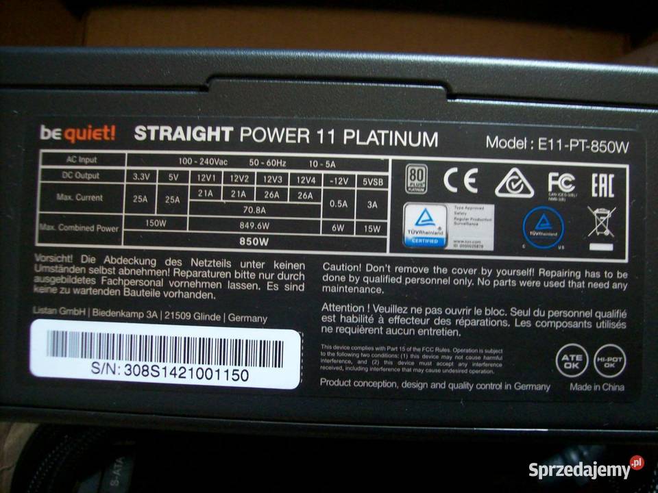 Zasilacz komputerowy BE QUIET Straight Power Radom sprzedam
