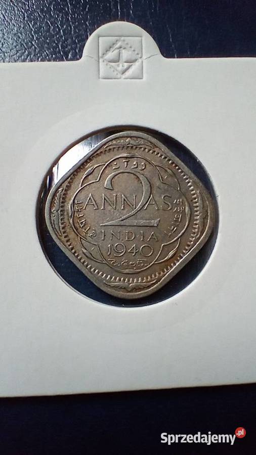 Stare monety 2 anna 1940 Indie Brytyjskie Lesko