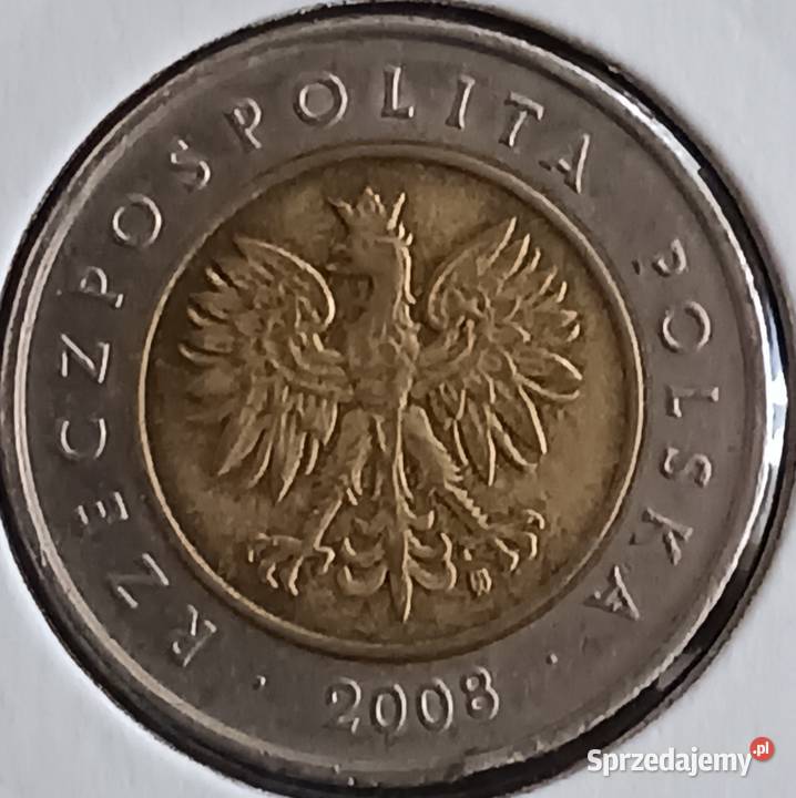 5 Złotych 2008 najniższy nakład wielkopolskie sprzedam