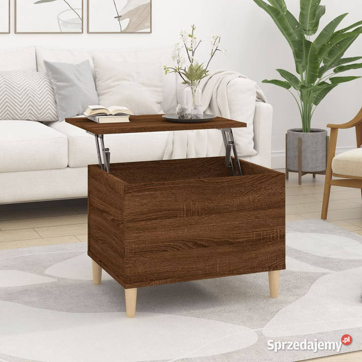 Stolik kawowy brązowy dąb 60x445x45 WM819571 Stoły Warszawa
