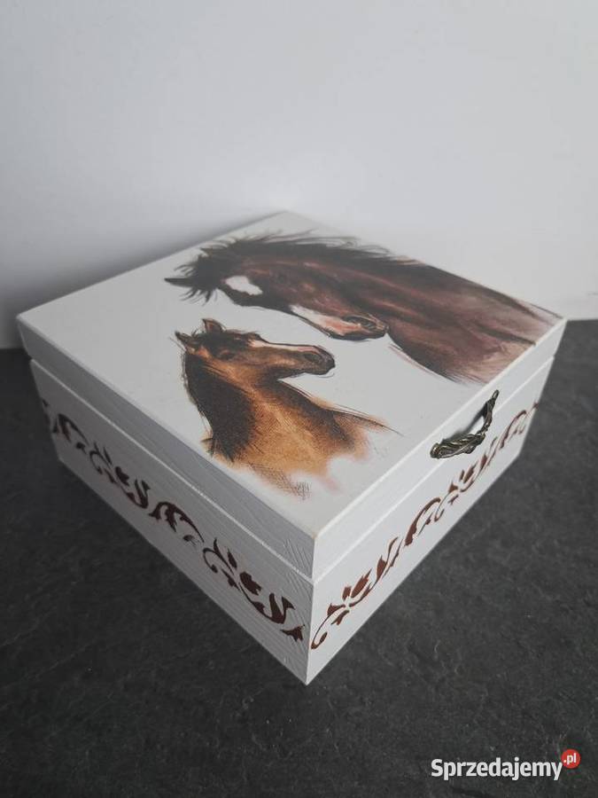 Szkatułka konie decoupage z podkową Kędzierzyn-Koźle sprzedam