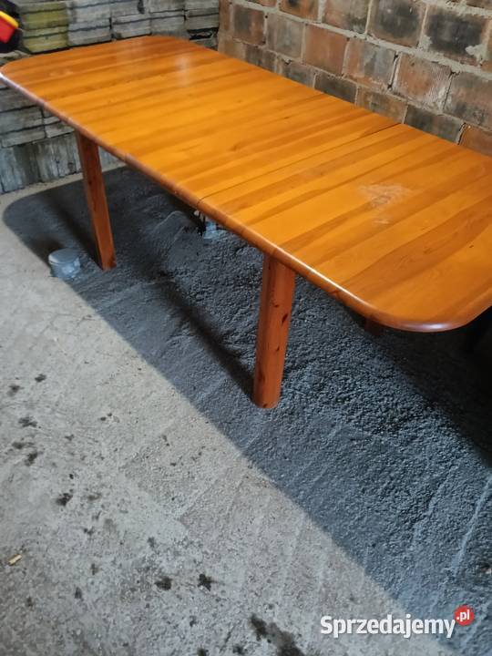 Stół drewniany rozkładany plus krzesla