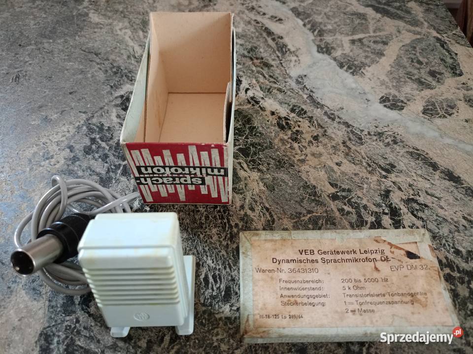 Zabytkowe Mikrofony 3 sztuki RFT Uniwersum Drawski Młyn