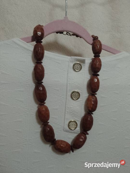 Drewniane korale z Londynu Naszyjnik