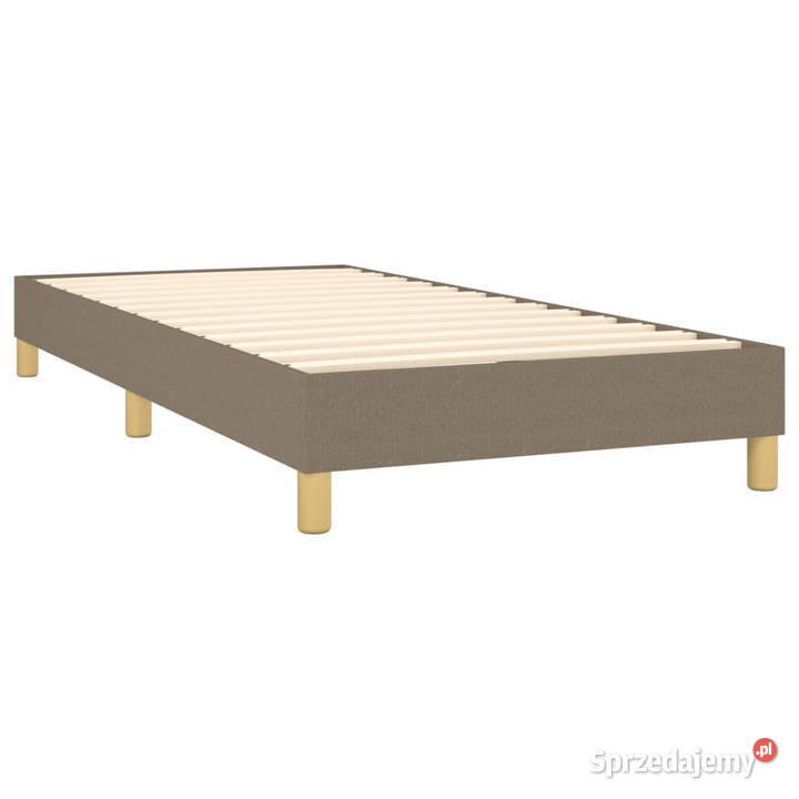Łóżko kontynentalne z materacem taupe tkanina 203cm mazowieckie Warszawa