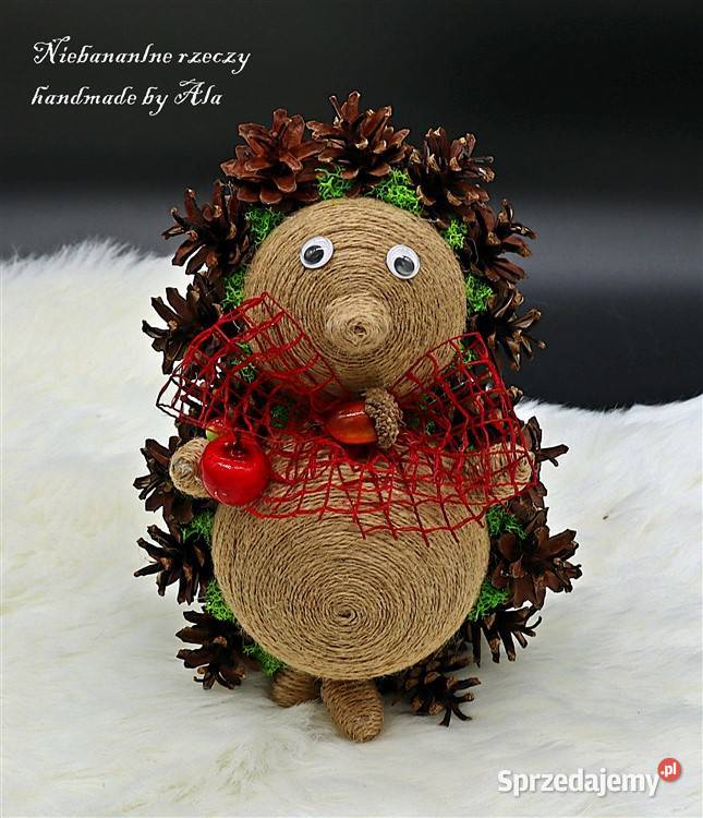 Jeż z szyszek jeżyk prezent dekoracja jesień Antyki, Sztuka, Kolekcje Kutno sprzedam