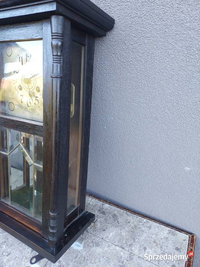 Stary mały zegar ścienny FMS ok 1910r witraż Antyki, Sztuka, Kolekcje Tczew