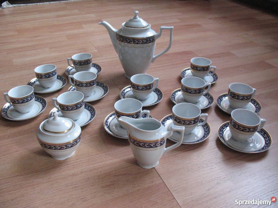 Porcelana KSIĄŻ serwis kawowy na 12 osób 27el śląskie Chorzów sprzedam
