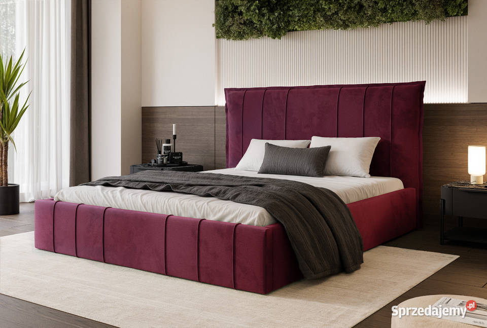 Łóżko tapicerowane z pojemnikiem Moly różne Łóżka Tarchały Małe