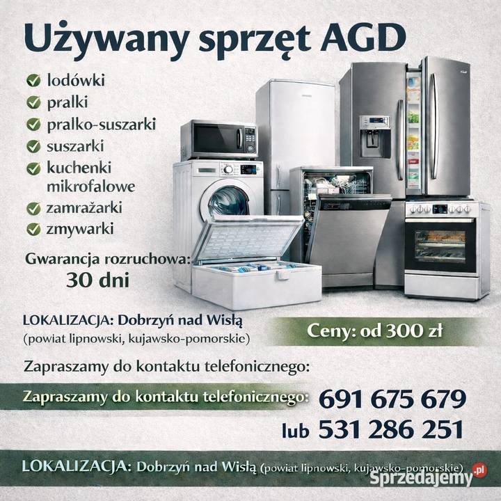Sprzęt AGD używany Gwarancja Dowóz Nowa dostawa AGD