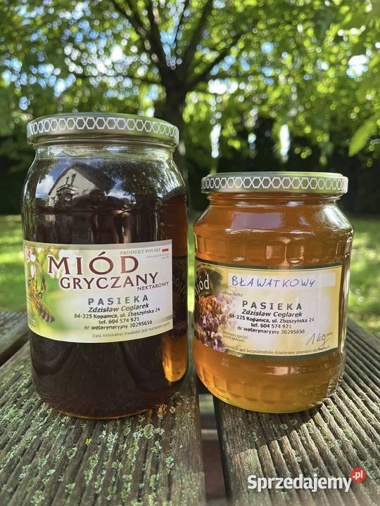 Miód z polskiej pasieki dziadka wielkopolskie Siekierki Wielkie