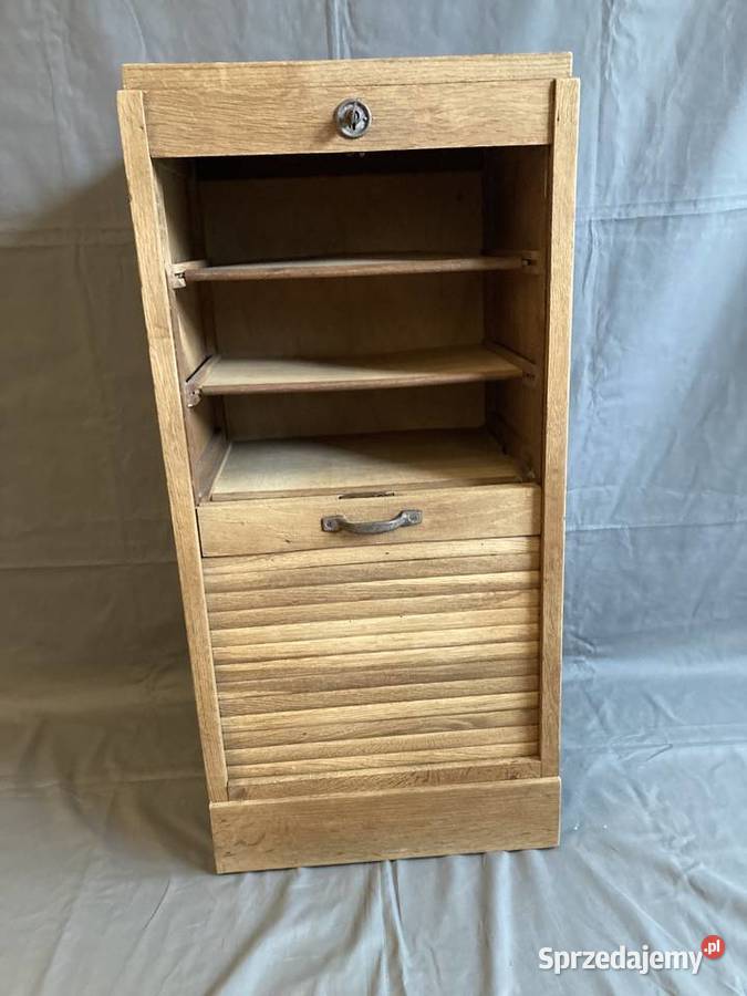 Drewniana szafka archiwum z roletą Komody małopolskie Kraków