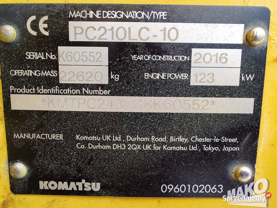 Komatsu PC210LC10 Long Reach 167m 320000 bez LR Ostrowiec Świętokrzyski