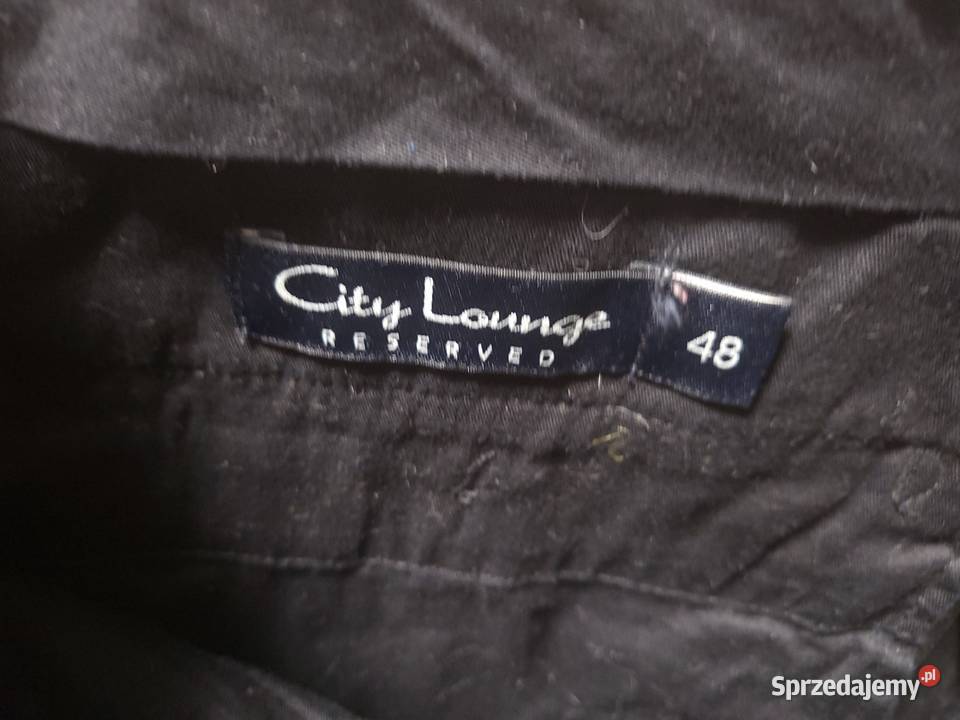 Spodnie męskie czarne prosty krój 48 Reserved