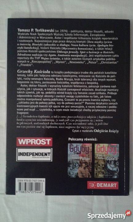 Grzechy Kościoła Teraz w Polsce Rok wydania 2010 Pozostałe Konstancin-Jeziorna